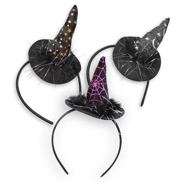 Kapelusik czarownicy na opasce mini Halloween