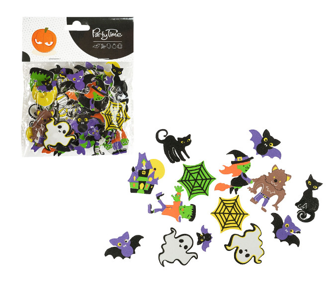 Naklejki piankowe z halloweenowym nadrukiem