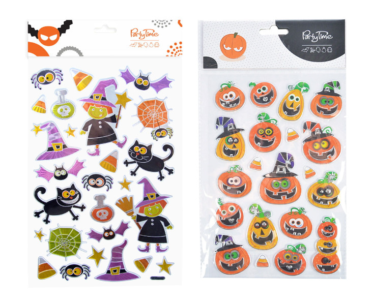 Metalizowane naklejki halloweenowe