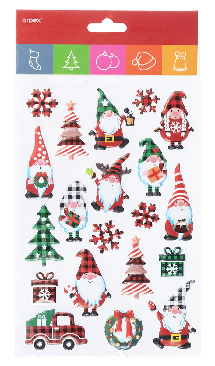 Święta Naklejki skrzaty 3D