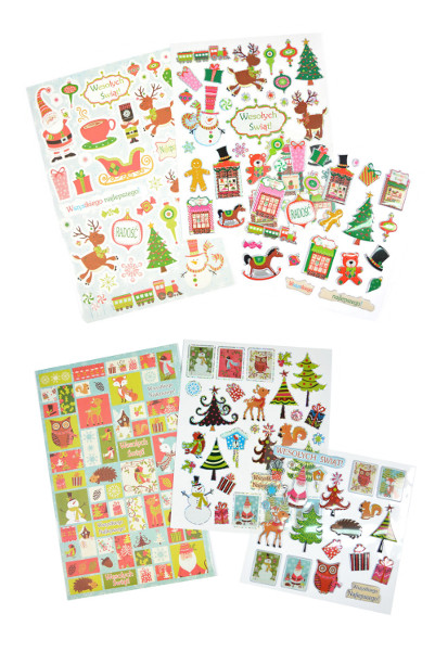 Święta zestaw naklejek