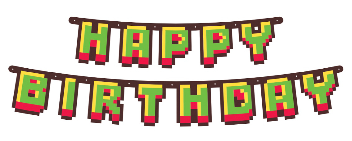 Girlanda papierwa Happy Brithday Game On 160cm