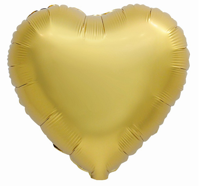 Balon foliowy Serce matowe antyczne złoto