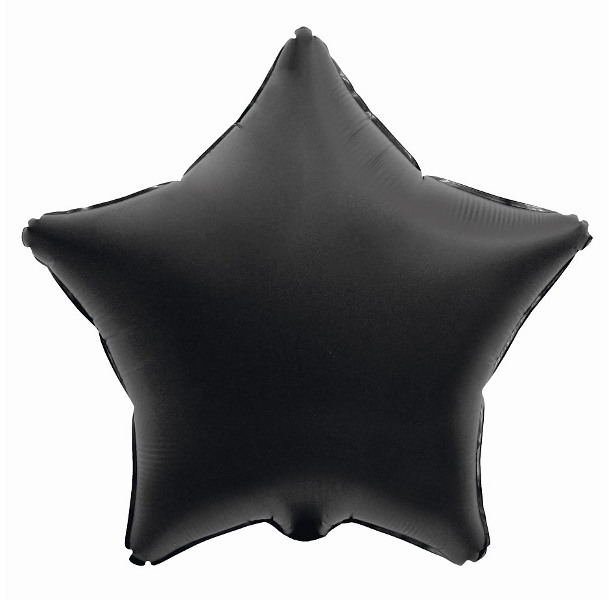 Balon foliowy Gwiazda matowa czarna