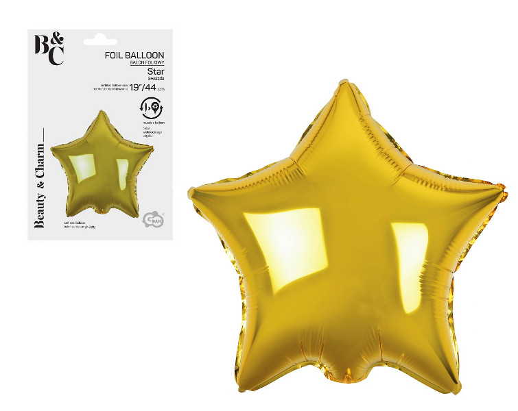 Balon foliowy Gwiazda złota