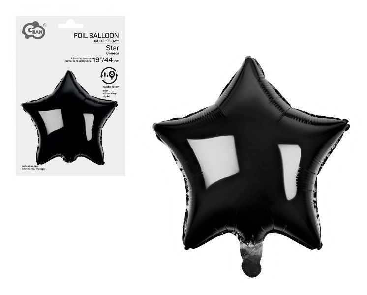 Balon foliowy Gwiazda czarna
