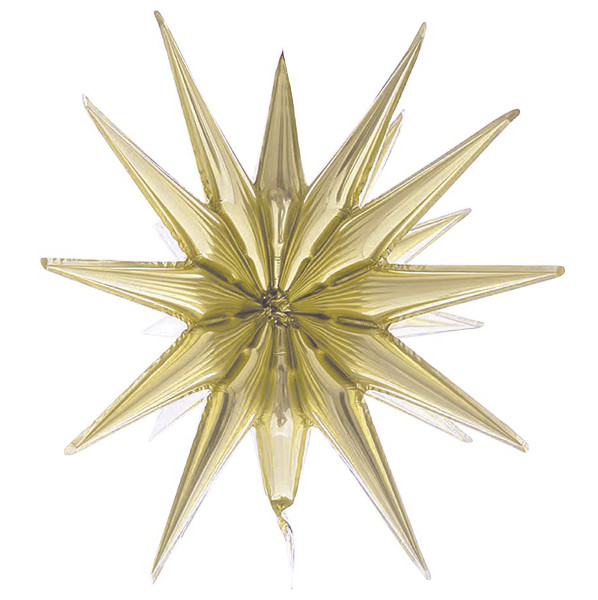 Balon foliowy Gwiazda 3D szampańska