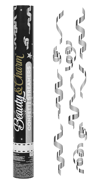 Konfetti pneumatyczne Serpentyny srebrne