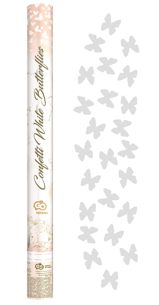 Konfetti pneumatyczne Motylki papierowe białe