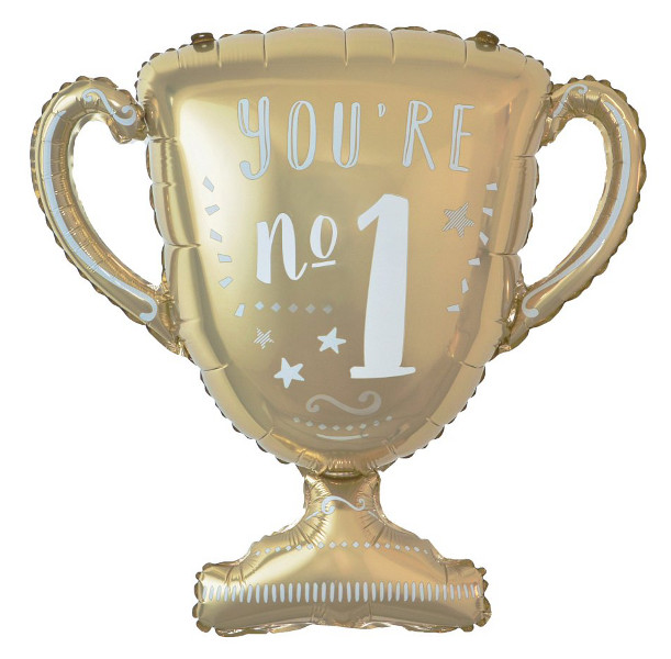 Balon foliowy Puchar szampańskie złoto