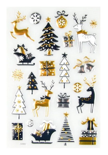 Święta naklejki 3D Glamour