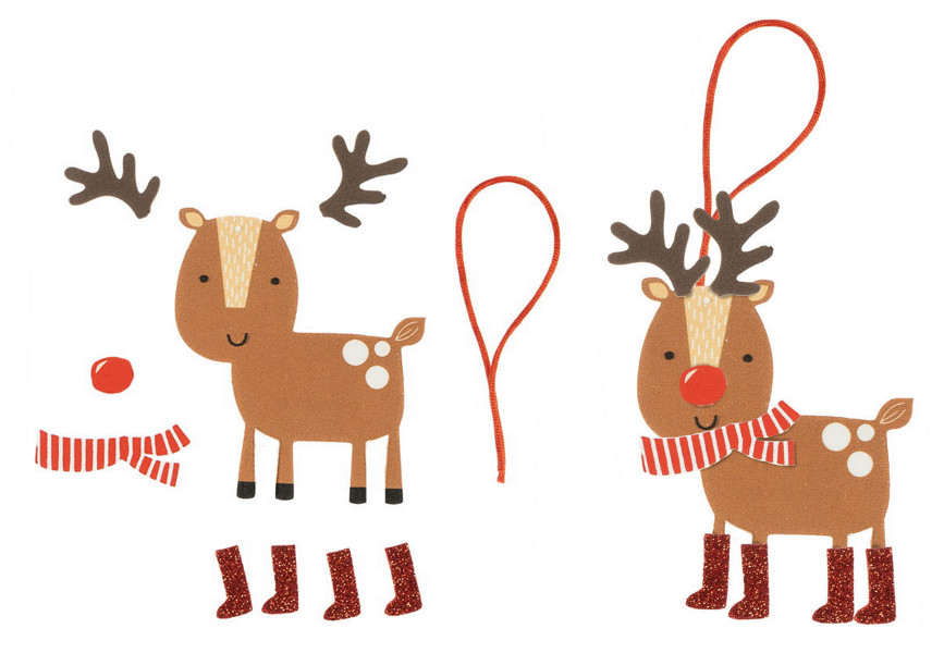 Święta Zestaw zrób to sam - renifery z pianki