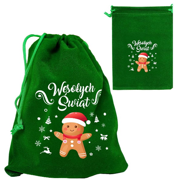 Święta Woreczek welurowy