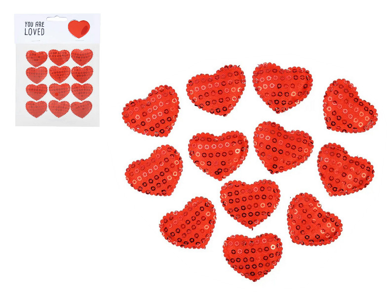 Cekinowe serca naklejki