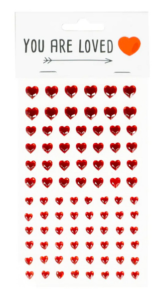 Serduszka kryształki samoprzylepne