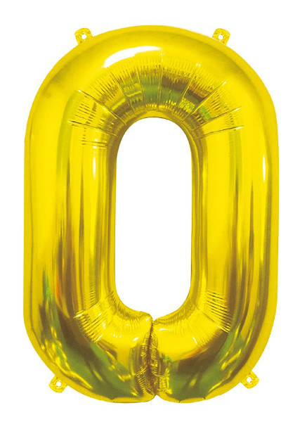 Balon foliowy Cyfra 0 złota 85cm