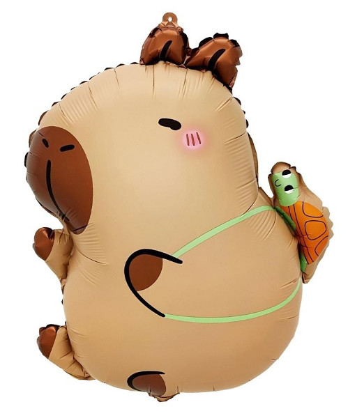 Balon foliowy Kapibara z żółwikiem