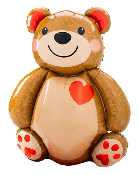 Balon foliowy Miś z serduszkiem