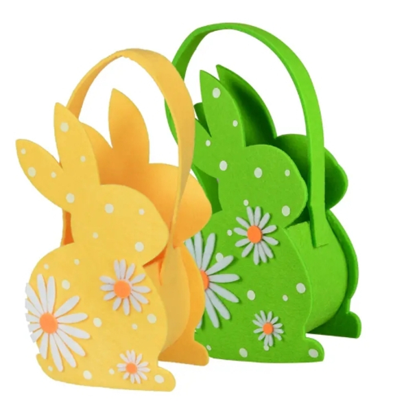 Koszyczek Wielkanocny filcowy zajączek