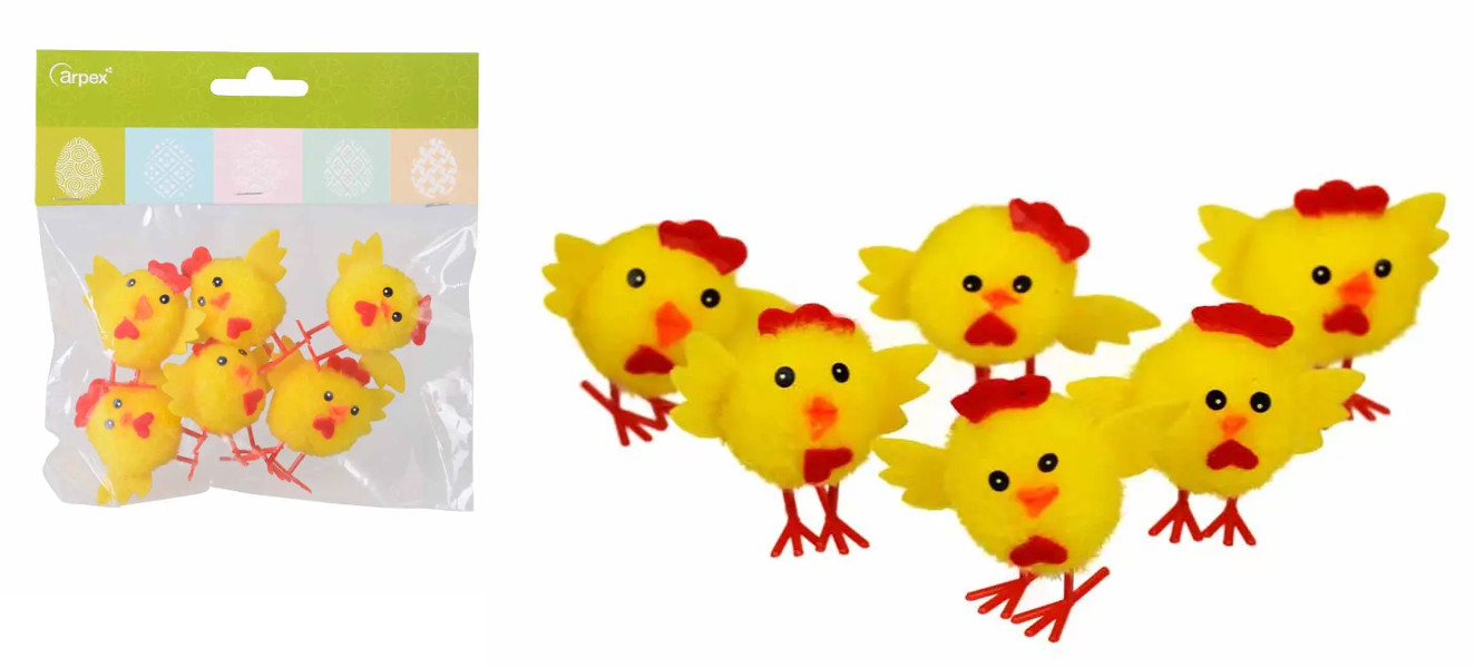 Ozdoba Wielkanocna kurczaczki 6 szt