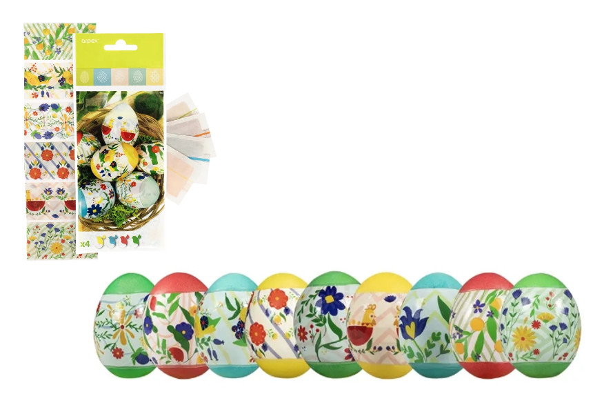 Zestaw 9 szt owijek + 4 szt barwników na jajka Wielkanocne