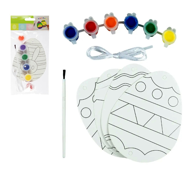 Ozdoba Wielkanocna pisanki 4 szt zrób to sam zawieszka