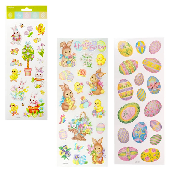 Naklejki Wielkanocne z brokatem