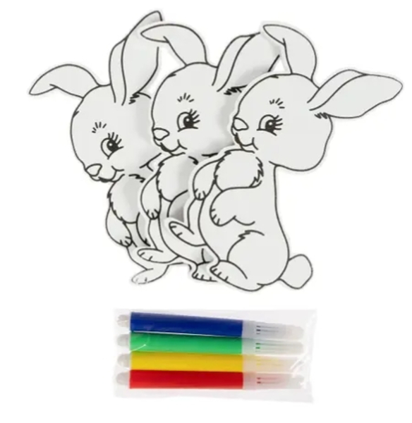 Ozdoba Wielkanocna zajączki 3 szt zrób to sam